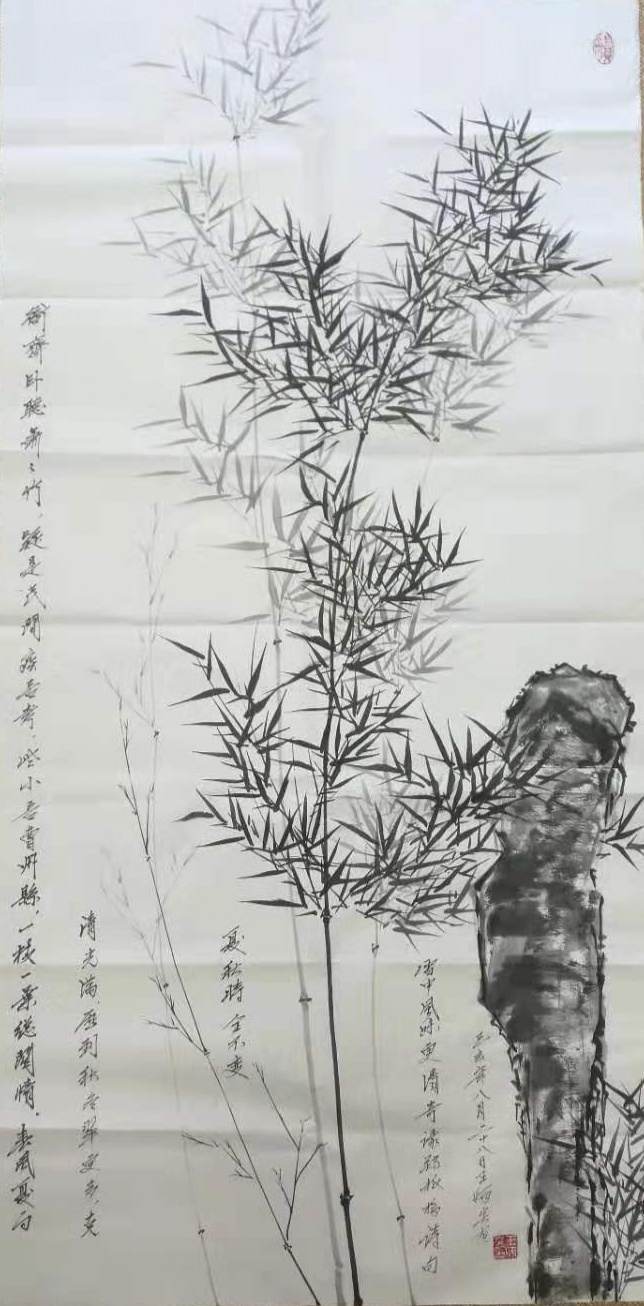 王炳炎将军艺术人生一一墨虽淡却筋节有力挺拔遒劲