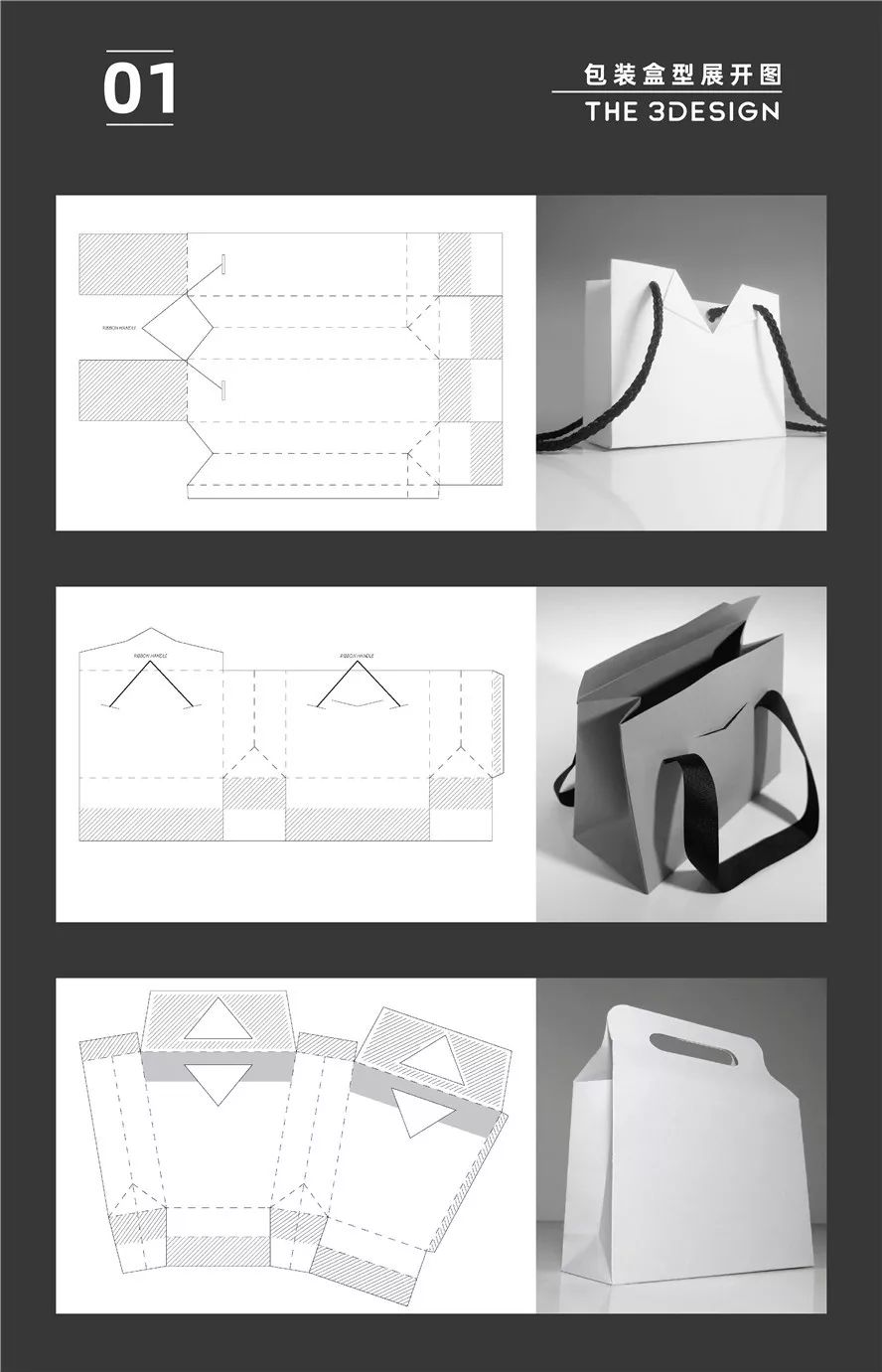 一组实用的包装盒型展开图