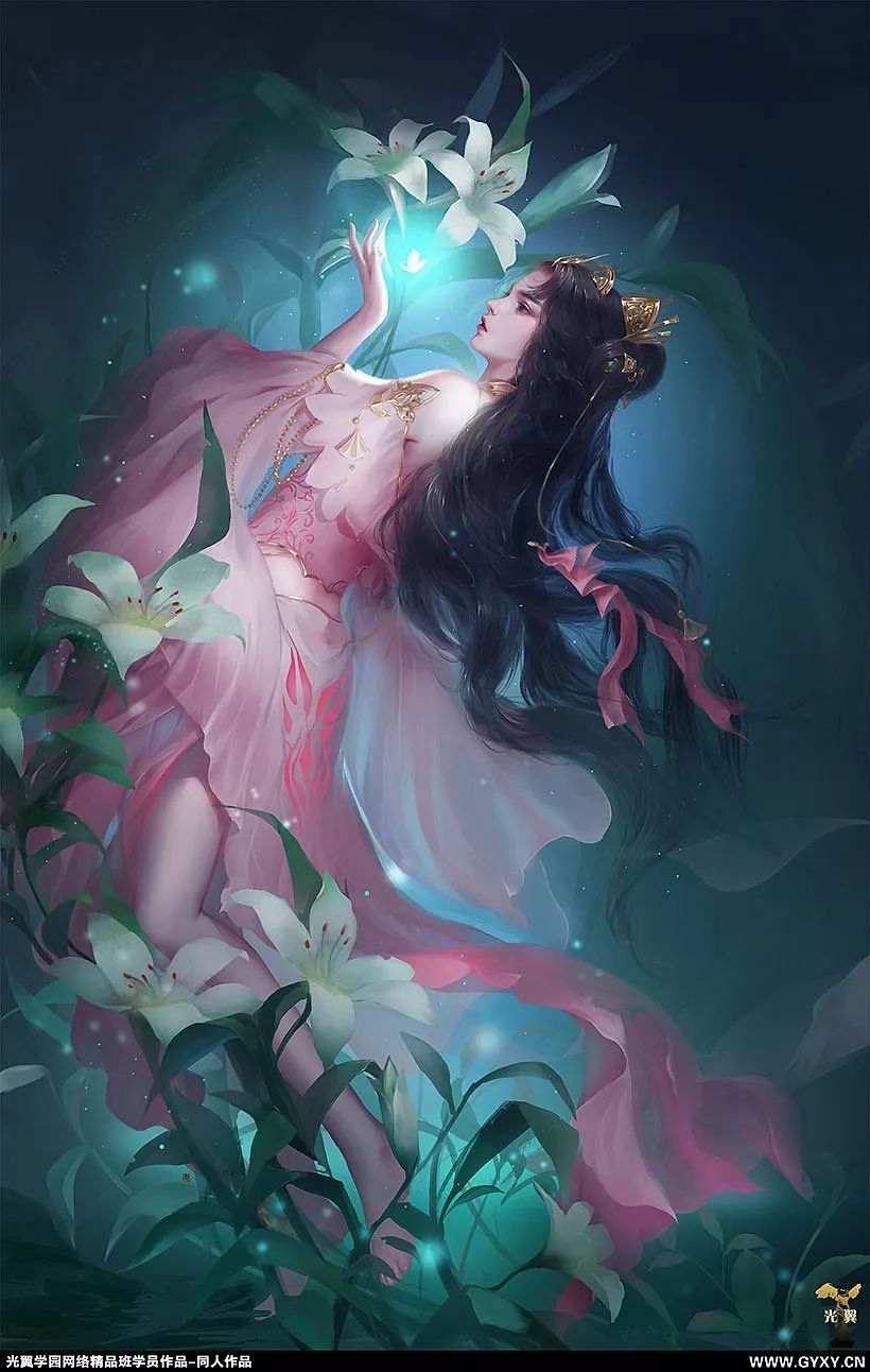 画皮画骨难画魂他笔下的美女原画色调与笔感美煞无数网友