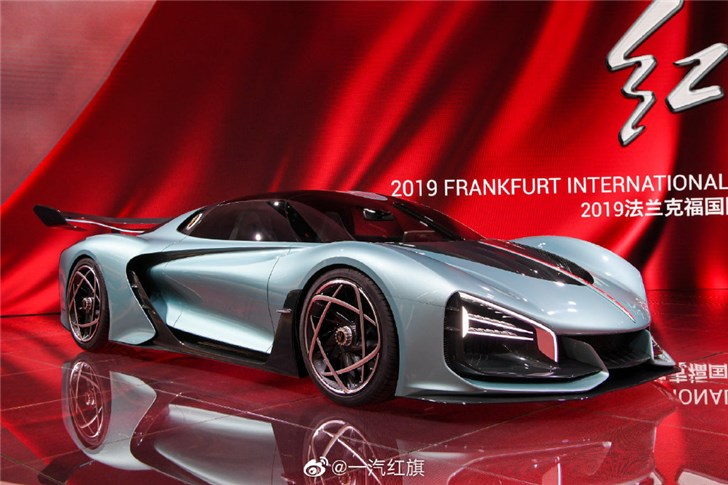 汽车红旗在法兰克福车展发布红旗s9超跑0100kmh加速仅19s