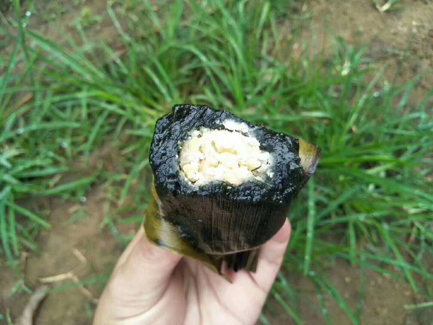 临沧有美食越南麻叶粑粑一份手工舂出来的美味