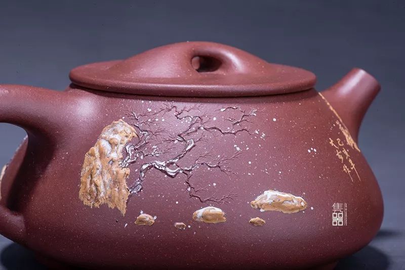 【隽器】—石瓢套组·张恒(王龙泥绘)_紫砂