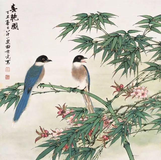 花鸟大师田世光的梅花小鸟