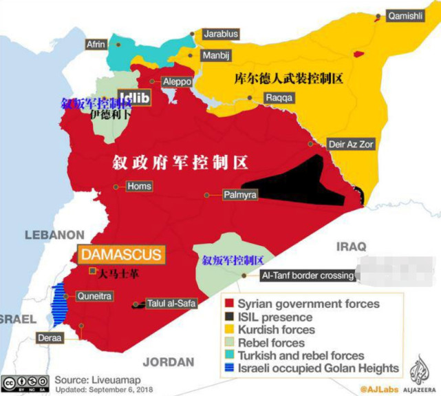 最新叙利亚各方势力图图片