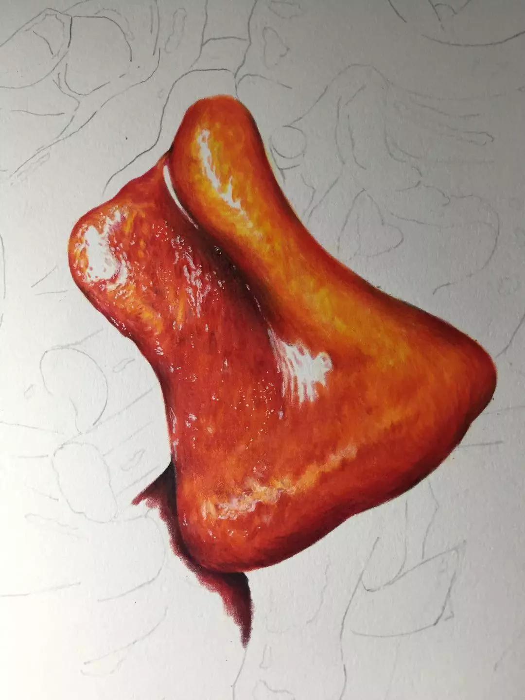 彩铅画猪蹄实用教程赶紧收藏学起来