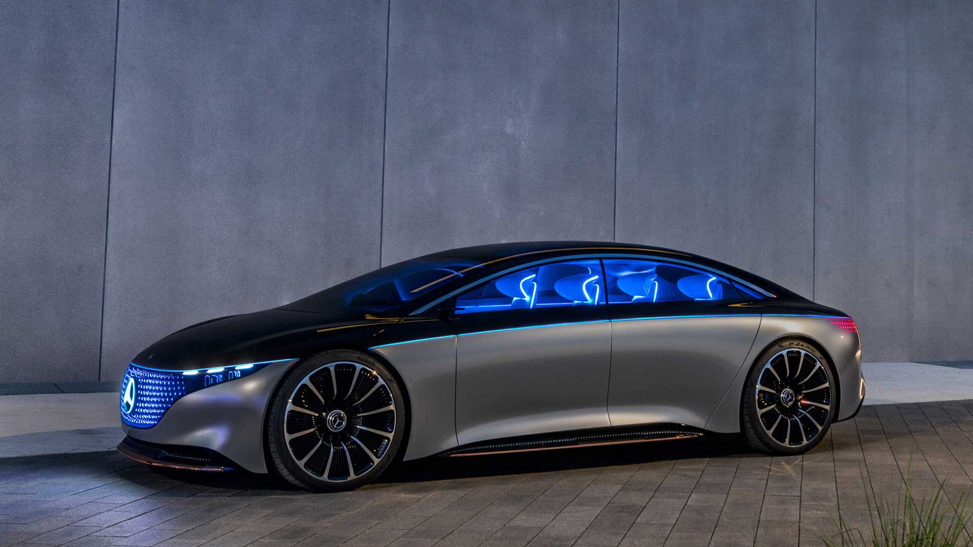 奔驰visioneqs概念将亮相法兰克福车展科幻漂亮续航700公里