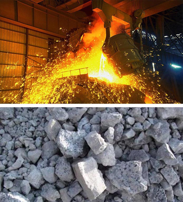 国内知名钢铁厂,在炼钢工艺中,需要对产生的液态钢渣进行风淬法处理
