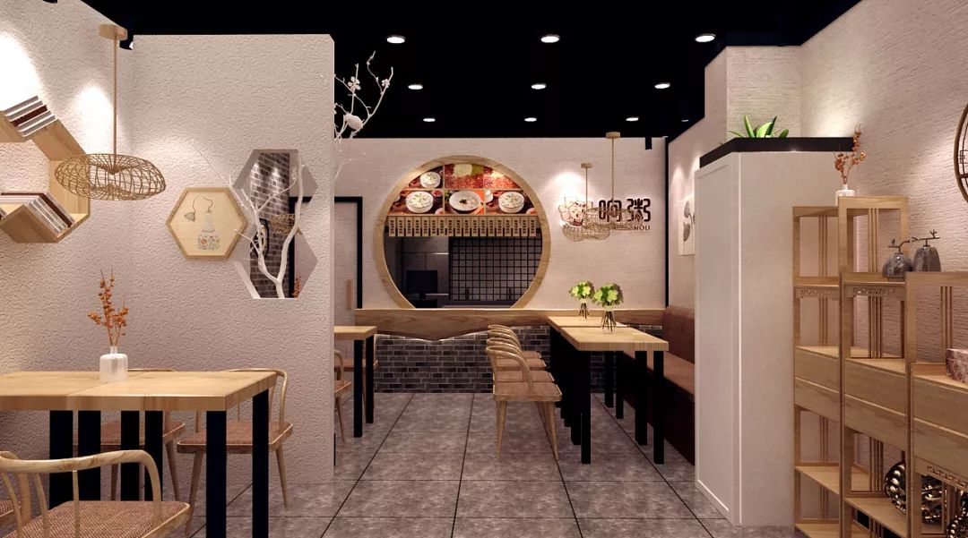 古色古香的粥品空间设计,吃完我都不想走!_粥店