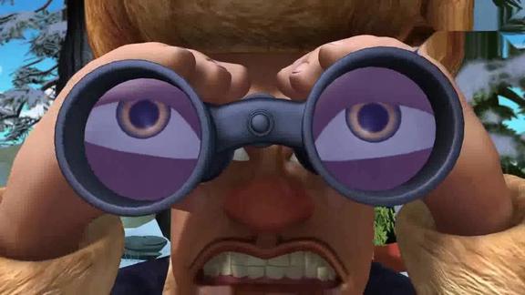 熊出没:光头强偷的橘子树被熊二拿回,还在熊洞外碰到两熊