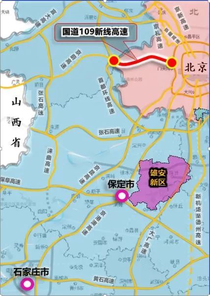 国道109新线高速线路图