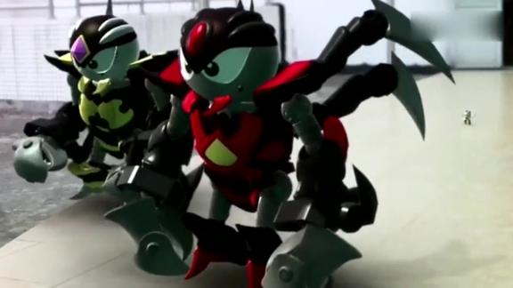 快乐酷宝鸭小白发现了做坏事的蜘蛛夫妇酷宝变形对抗到底