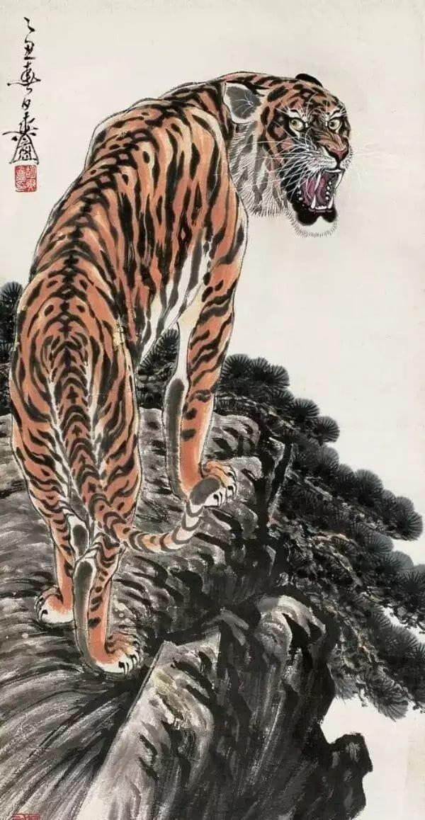 12—1988.10)别名胡剑鸣 ,近现代画虎名家. 湖北襄 阳人.擅长中 国画.