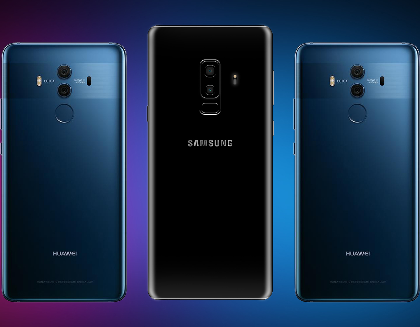 正面指纹,概念版三星note10,对比华为mate10