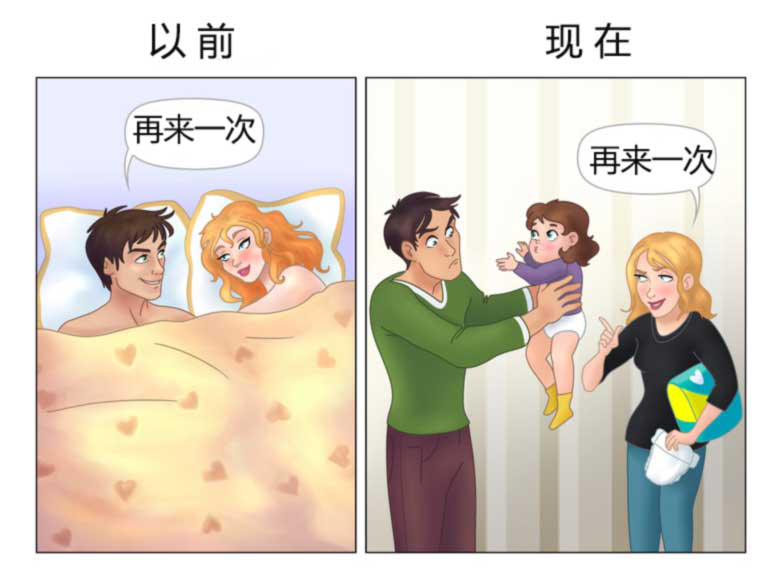 女人生孩子前后有什么变化?用这五张漫画