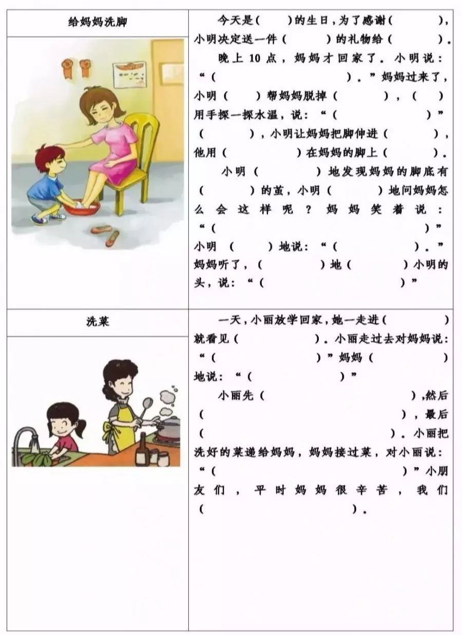 低年级常考看图写话16篇让孩子练起来含答案可打印