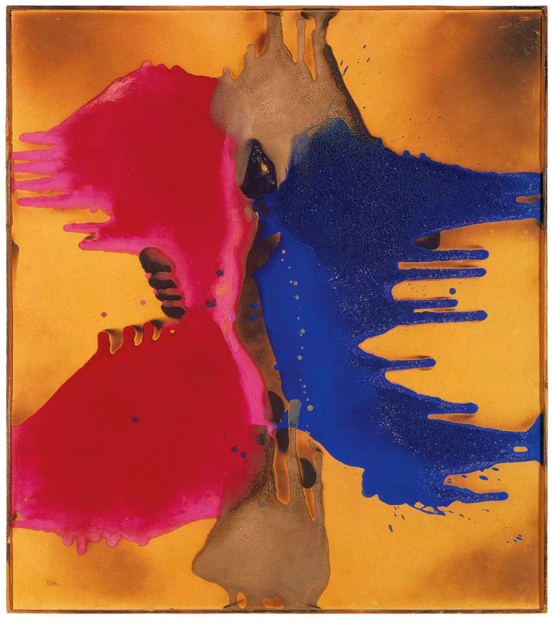 untitled colored fire painting 1962wall of fire and column of