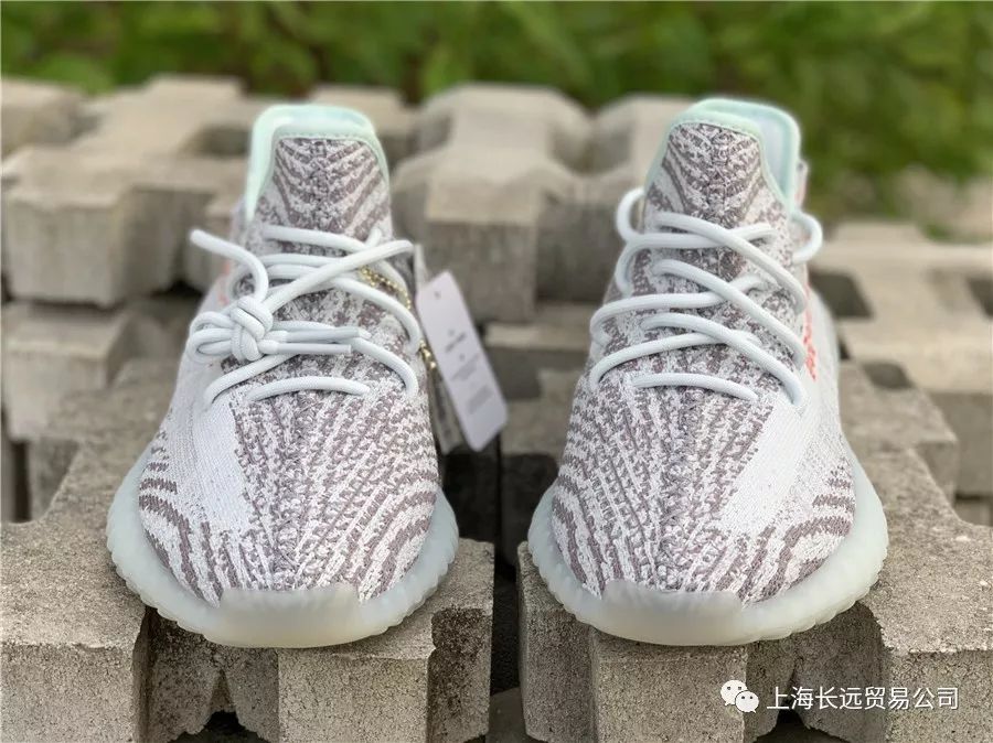 冰蓝斑马adidas yeezy boost 350 v2 blue tint