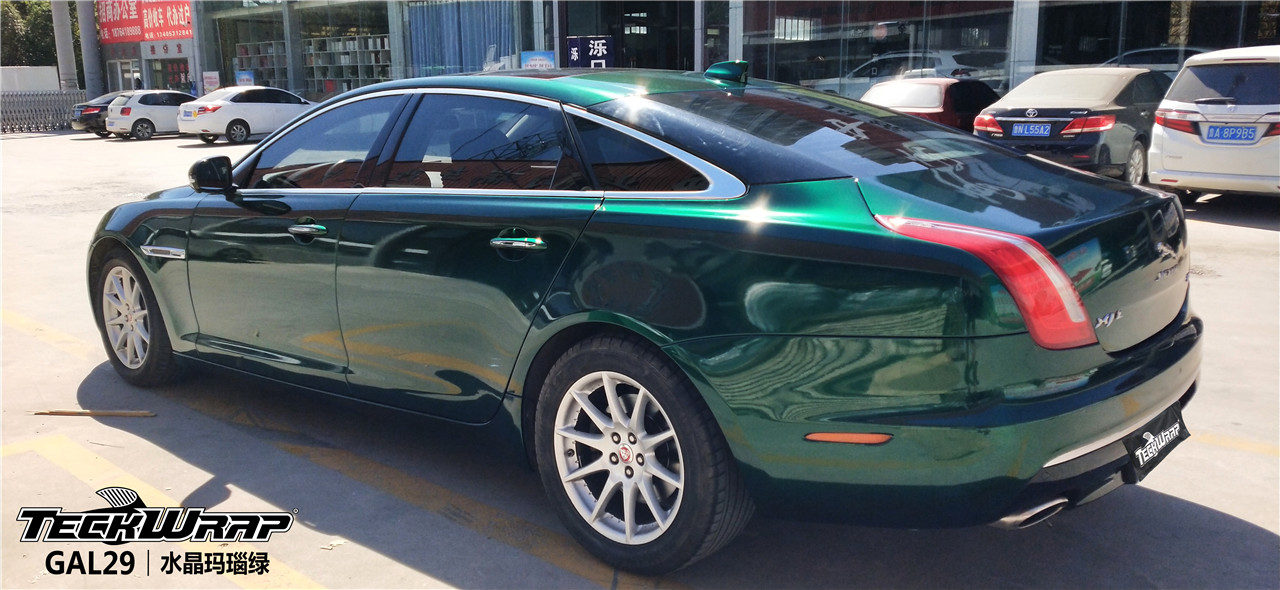 帅酷营业捷豹xjlteckwrap秃鹰的改色贴膜gal29水晶玛瑙绿