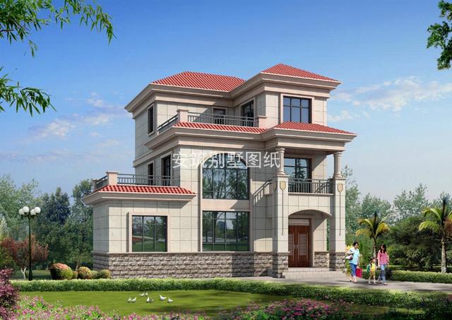 不得不说这款农村三层别墅高端大气每次回家都特有面子