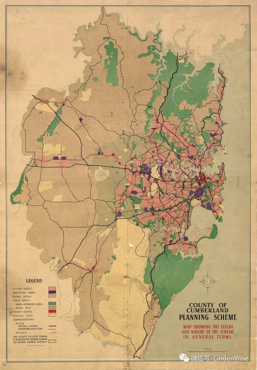 01城市开发只到 今天的parramatta回顾1948年悉尼的城市规划图01