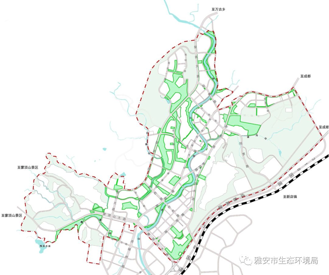 ▼名山区城区控制性详细规划的区域(2019年1月17日划定).