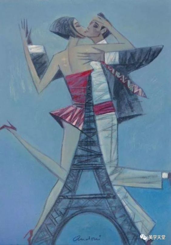 舞蹈油画热烈奔放