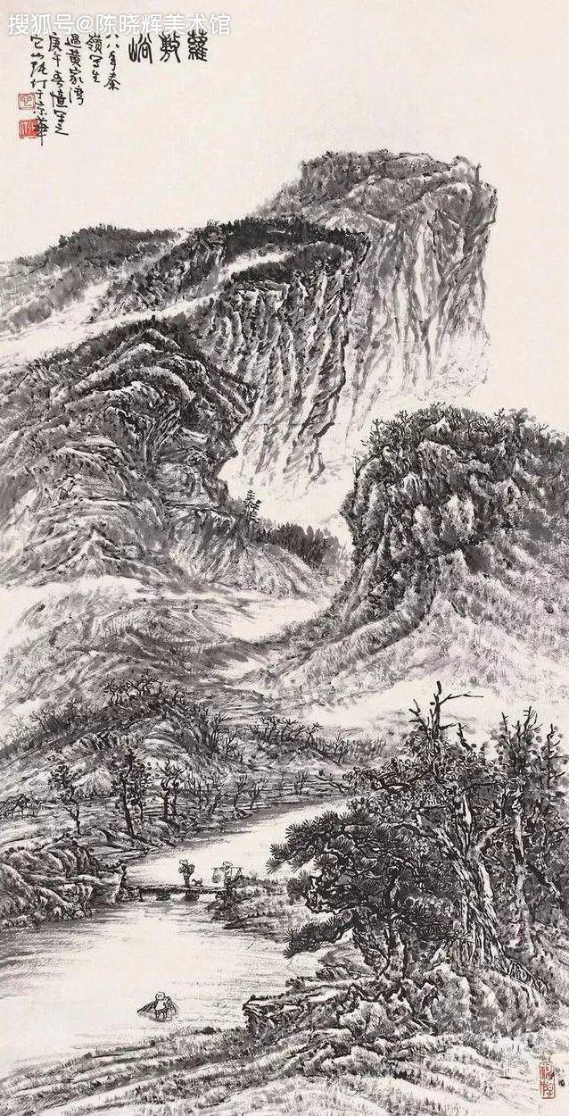 原创他是当代著名画家,能驾驭多种绘画风格,焦墨山水画朴拙而苍健