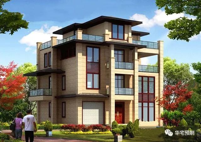 现代新中式四层复式别墅房屋设计旋转楼梯处处彰显内涵和品味