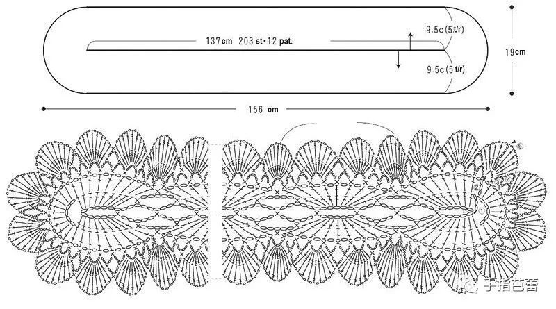 钩织围巾花边图片图解图片