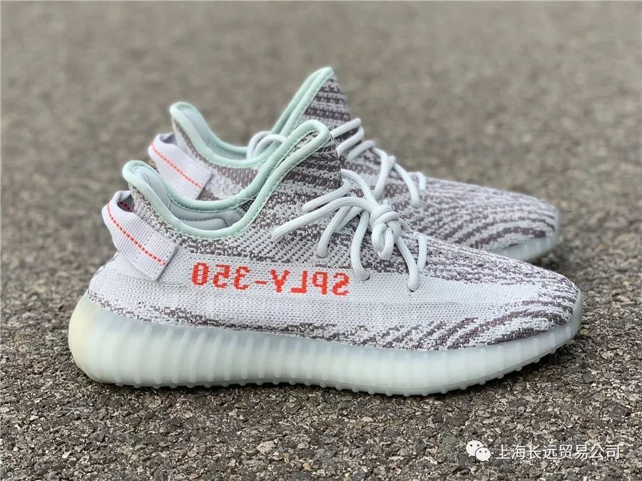 冰蓝斑马adidas yeezy boost 350 v2 blue tint