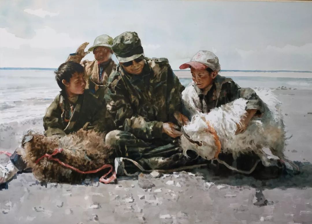 蔺首峰·吉林《高原情》水彩画 1050x760cm 2019刘曾欣·湖南《佛曰