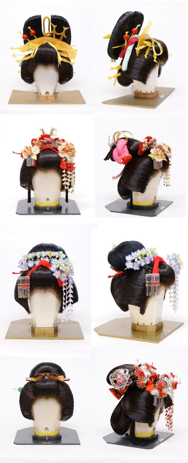 花魁,歌舞艺伎的发饰发型绘画参考