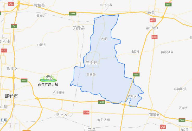 曲周县乡镇地图图片