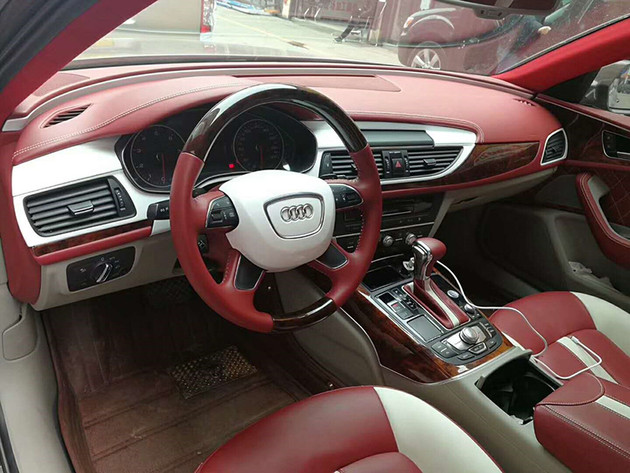 奥迪a6内饰改装合正真皮包覆更具质感a6升级改装内饰