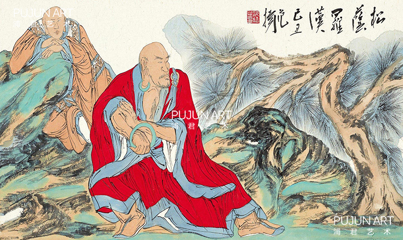 范扬红衣罗汉作品赏析东方禅意与浪漫并存的艺术美感