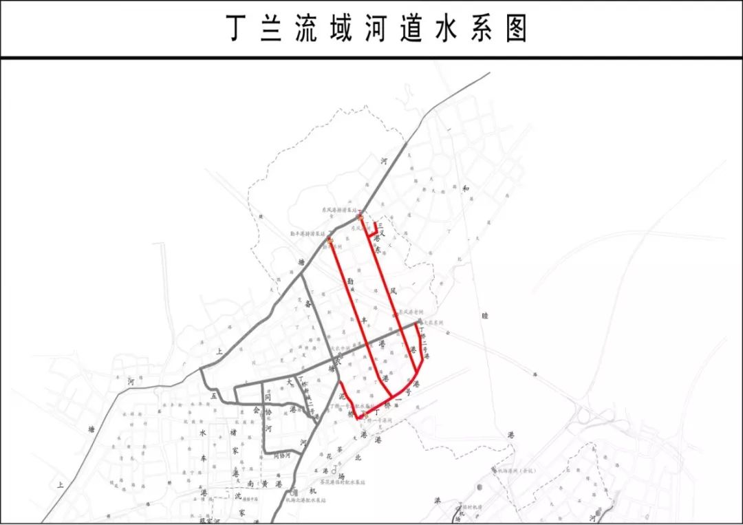 环丁水系—水系图环丁水系河道位于丁兰街道备塘河东侧,是浙江省