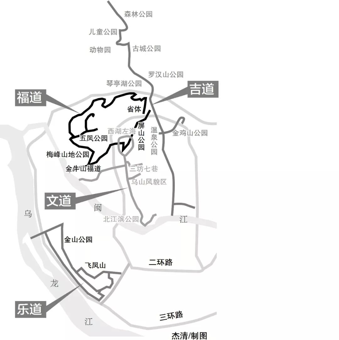 重磅335公里大福道来了将串起屏山公园西湖左海金牛山