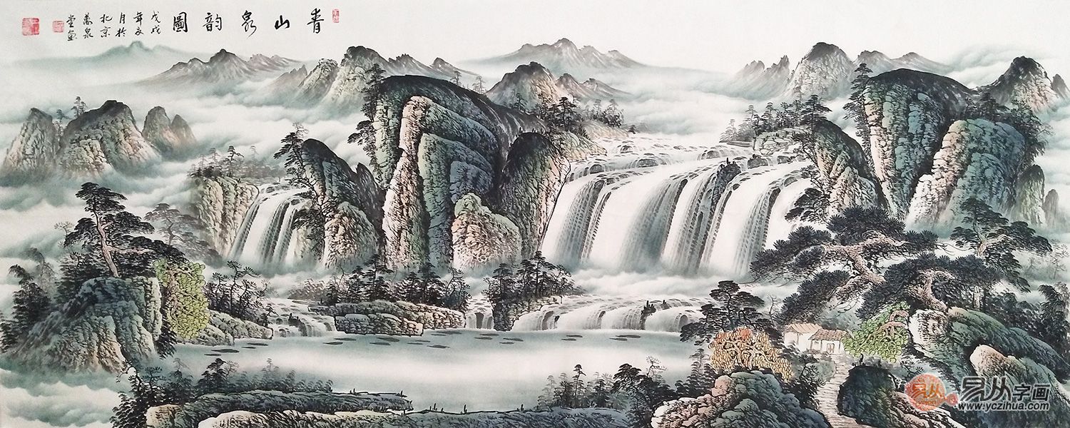 分享给你一些客厅墙上挂画的实用技巧_山水画