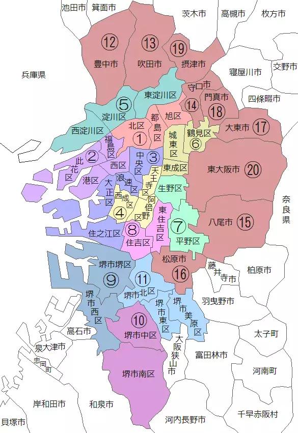 位于日本中西部,近畿地方的中央,范围包括大阪府,奈良县,兵库县,京都