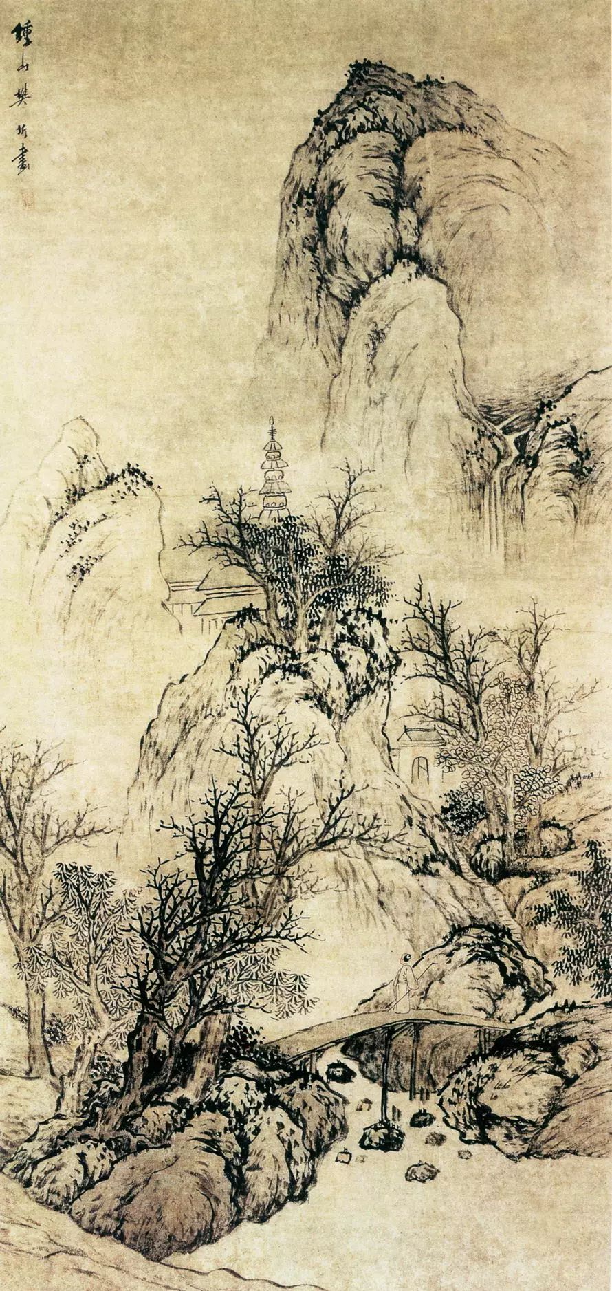 赏画| 清 樊圻《秋山萧寺图》