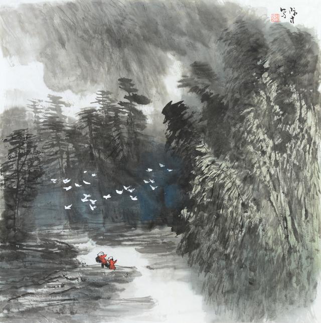 真潇洒张际才山水画作品欣赏