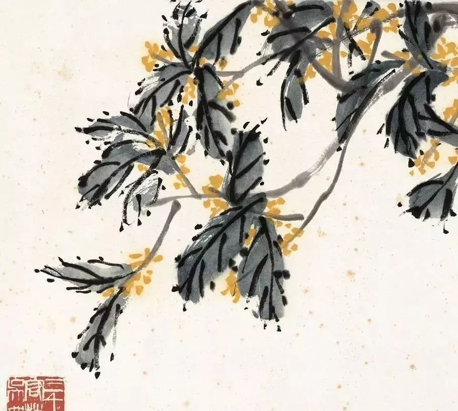 冷露无声湿桂花名家画桂