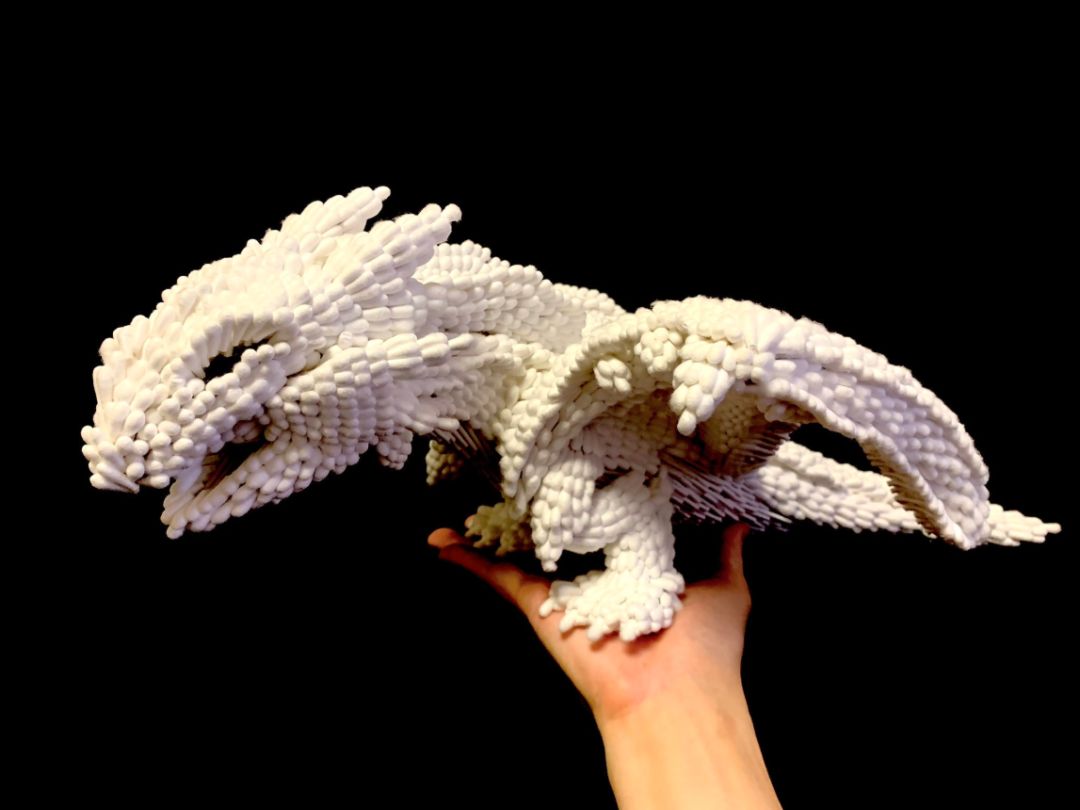 用塑料的捆绑绳做出的中国龙▽不得不说这位bbkorry手工大神非常地有