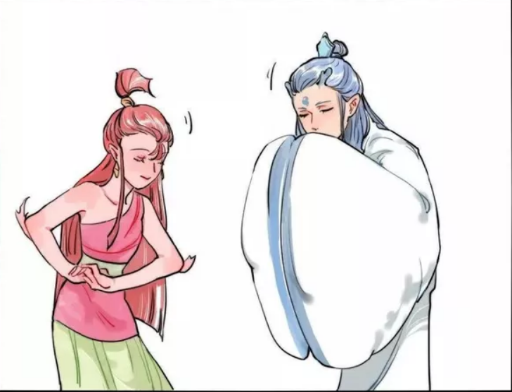 藕饼漫画小龙女和敖丙聊的开心两旁的哪吒吃醋了