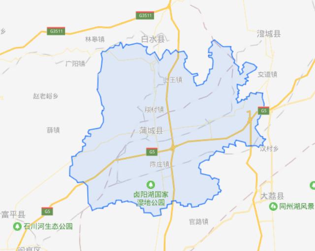 蒲城地图乡镇图片