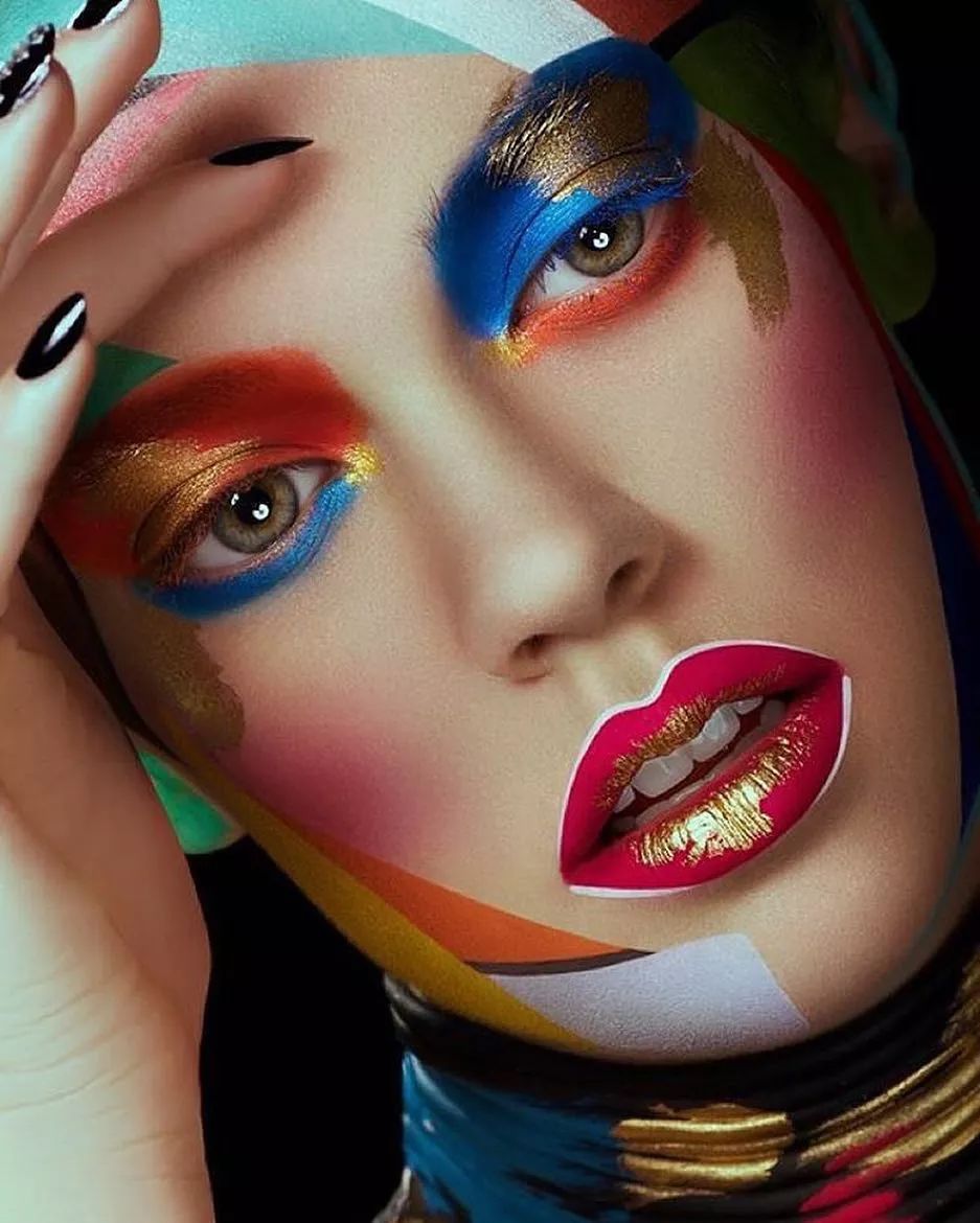 值得收藏彩色色块妆容学化妆创新思维不可缺