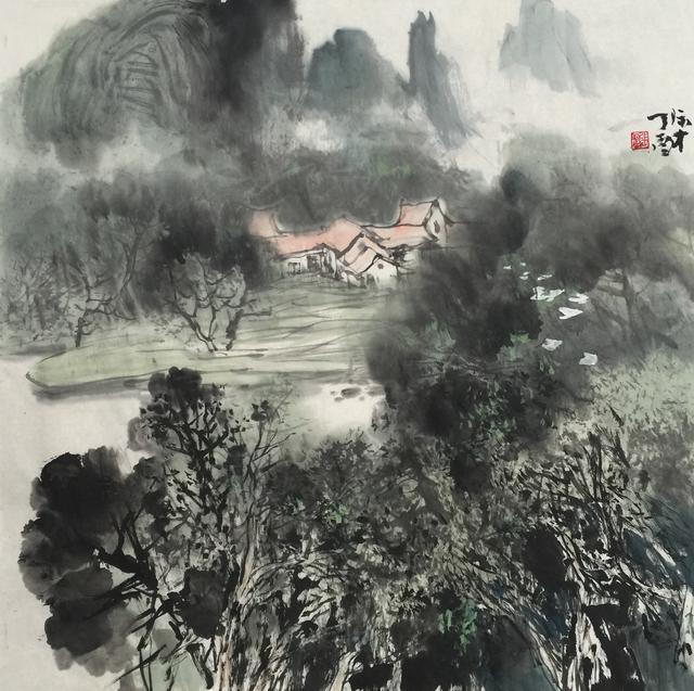 真潇洒张际才山水画作品欣赏