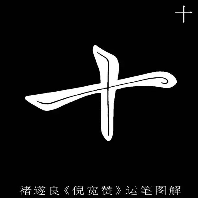 褚遂良倪宽赞运笔图解