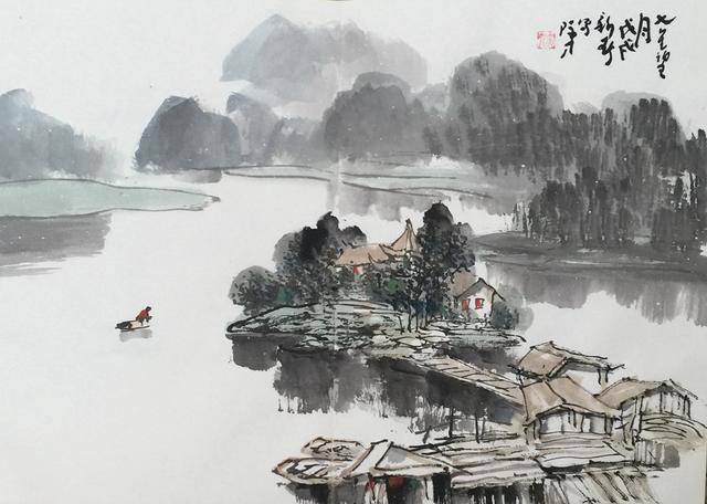 真潇洒张际才山水画作品欣赏