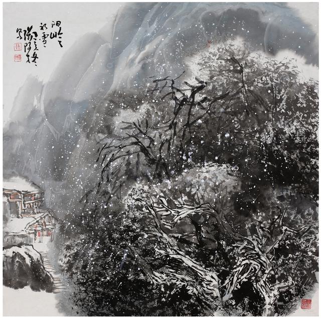 真潇洒张际才山水画作品欣赏